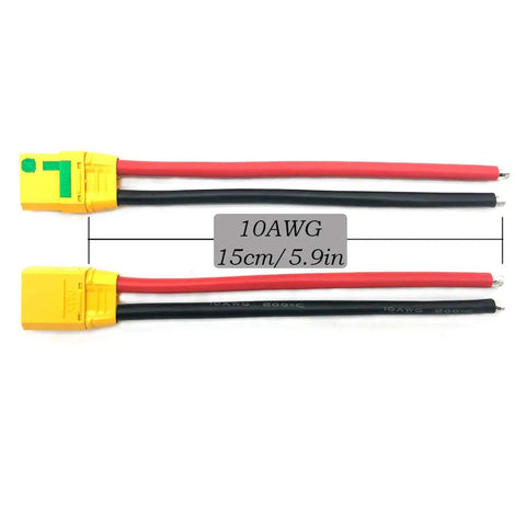 3 Pairs XT90S Anti Spark RC Connector Set With 150mm 10AWG Silicone Wire showing male and female plugs