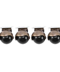 Rolls Like Butter Antique Bronze Ball Caster Wheels set with 360 swivel top plates for smooth gliding across floors.