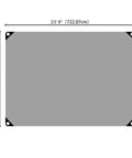 Dimensions and corner details of 18x24 Foot Heavy Duty Waterproof Tarp Tarpaulin 10 Mil With Eyelets And Reinforced Edges Reversible Shade