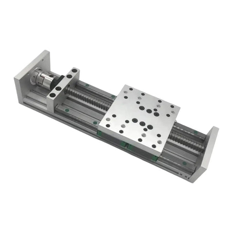 Heavy Duty 100mm Wide Linear Guide Slide Table Xyz Actuator With Hgr15 Rail And SfU1605 Ball Screw For Cnc Builds, side view showing precision components.