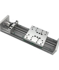 Heavy Duty 100mm Linear Guide Slide Table With Adjustable Sfu 1610 Ball Screw Xyz Motion Platform For Cnc And Robotics with visible ball screw.