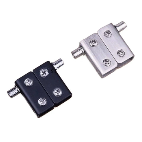Two Pack Stainless Steel Glass Door Hinges for 5-8mm, 8-10mm, 10-12mm Frameless Panels, Pivot Clamp Hardware Set