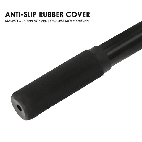 Anti-slip rubber cover on Beefed Up 2 Ton Jack Handle Replacement For Horizontal Hydraulic Pole Jack Stands, Heavy Duty Auto Tool.