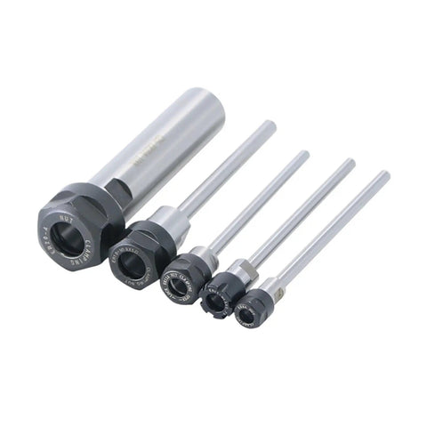 Heavy Duty 150L Collet Chuck Holder Lengthen Tool For CNC Milling Machines With High Hardness Precision Threading and Smooth surfaces, five pieces.