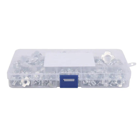 Four Claw T Nuts Kit in Stainless Steel Galvanized for Woodworking and Metal Fabrication M3 Through M10 Sizes 110 Piece Industrial