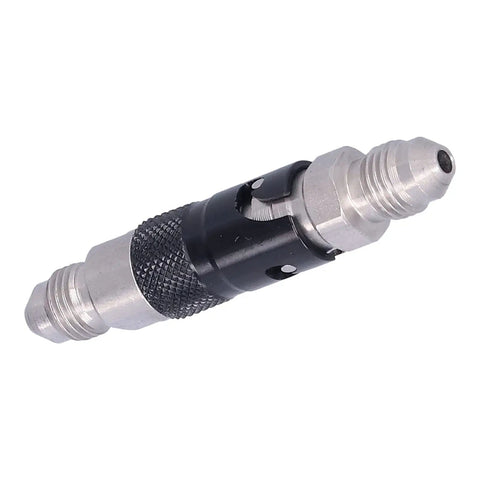 Rad AN3 Aluminum Alloy Brake Line Connector With Quick Bayonet Fitment And Rotating Joint For Motorsports, black and silver