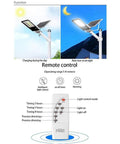 Heavy Duty Solar LED Flood Light With Remote And Light Sensor IP65 Waterproof 10W To 150W Dusk To Dawn Street Lamp with remote control features.