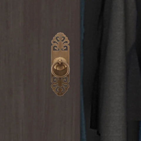 Vintage Brass Cabinet Pulls Set Of 2 With Screw Fix For Wardrobe, Bookcase, And Kitchen Cabinets 3x12 Cm Antique Style