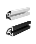 Kick Ass 4040R Aluminum Profile Arc Extrusion For 3D Printer Rigs And Assembly Workbenches With Sleek Anodized Black Finish 320mm white and black aluminum profiles side view