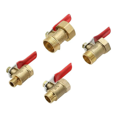 Brass Needle Valve Pneumatic Mini Ball Valve Female Male Thread For Smooth Airflow And Precise Pressure Control One Quarter Inch Bsp Copper Pipe Fitting Coupler Adapter Heavy Duty Compressor Line Connector No Fuss Hookup And Bulletproof Build