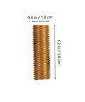 Brass Lamp Rod Nipple Threaded Couplings Kit For Light Fixtures Durable Lamp Repair Parts Hollow Rods, 1.2 inch x 0.4 inch brass rod