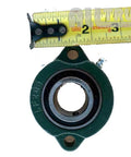 2 Bolt Flange Bearing For 1 Inch Shaft Replacement With 3 Inch Center To Center Bolt Pattern Greasable Ideal For Tarp Kits And Salt Spreaders Fits Hand Crank Tarp Systems with measuring tape above