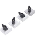 4 Piece Aluminum T Track Stop Block Kit With Bidirectional Design And Low Profile For Woodworking, Sanding, Routing, And Clamping Setup