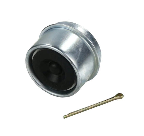 Trailer Axle Kit Assembly With Four On Four Inch Bolt Idler Hub And One Quarter Inch Round BT8 Spindle For Two Thousand Pound Axles 1250 Pound Hub Capacity Eight And Three Quarter Inch Shaft Two And Half Inch Hub Diameter metal cap and pin