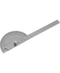 Hefty Stainless Steel Angle Protractor And 0 To 180 Degree Round Head Finder Measuring Ruler for woodworking use.