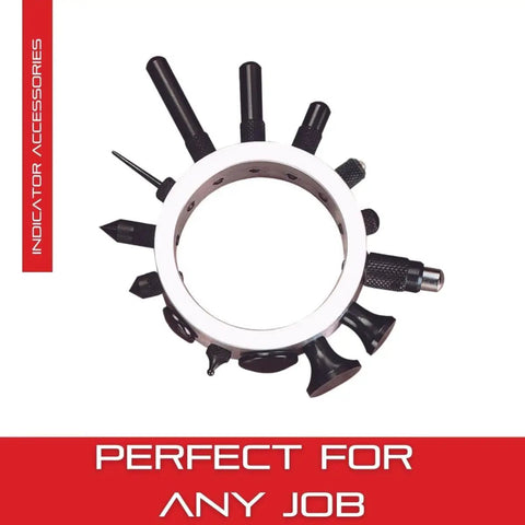 Dial Indicator Accessories And Contact Set For AGD Indicators With 14 Points And 4 To 48 Thread Shock Absorbing Tip Aluminum Ring
