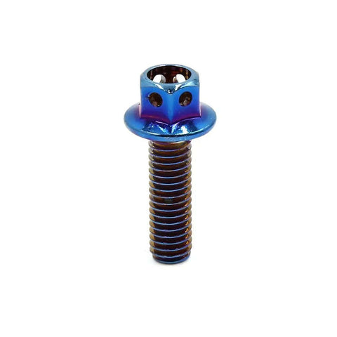 Colorful Titanium Alloy M6 Motorcycle Bolts And Screws Set 6 Pack Hex Head Fasteners Universal Fit For Motorcycles And Scooters 27x12mm