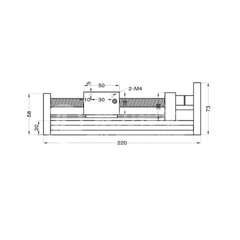 GX80 SFU1605 200mm CNC Linear Guide Rail Actuator System Module For Table Mount No Motor With Coupling Compatible With 60ST Servo technical drawing