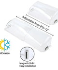 Adjustable Unbreakable Air Deflector For Ducts And Vents, 8 To 12 Inch, Magnetic Floor Register Shield, Durable Polycarbonate, 2 Sets