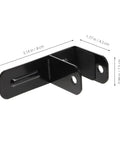 Rear Seat Armrest Bracket For Golf Cart, Heavy Duty Iron Construction with dimensions, ergonomic comfort design, black finish