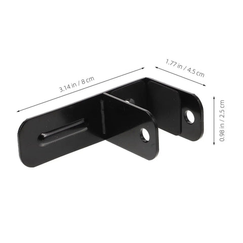 Rear Seat Armrest Bracket For Golf Cart, Heavy Duty Iron Construction with dimensions, ergonomic comfort design, black finish