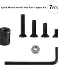 Quick Detach Swivel Stud Base Adapter Kit Built From Black Phosphated Steel With Electrophoresis Finish Includes nuts, screws, Allen key.