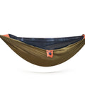 Ultralight Camping Hammock With Integrated Mosquito Net And Tree Straps Quick Setup Backpacking Hammock In Olive Green And Orange