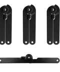 4 Pack 9 Inch 180 Degree Rotatable Folding Lid Support Hinges Black Heavy Duty Iron Construction For Cabinets Boxes Chests Durable Anti Rust Finish