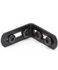 Heavy Duty Aluminum Extrusion Corner Brackets Kit with ultra strong L shape brackets and 48 M5 T slot nuts 48 screws and 1 wrench in black finish