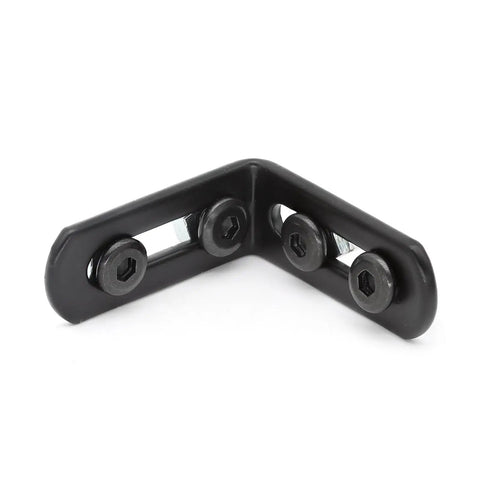 Heavy Duty Aluminum Extrusion Corner Brackets Kit with ultra strong L shape brackets and 48 M5 T slot nuts 48 screws and 1 wrench in black finish