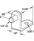 Detailed diagram of Rock Solid Quarter Inch Shelf Support Pegs For Cabinet Pins and Closet Organizers L Shaped Heavy Duty Brackets.