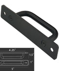 12 Pack Matte Black Aluminum Cabinet Pulls 5 Inch Length With 4 1/4 Inch Hole Center For Cabinets And Drawers with dimensions chart