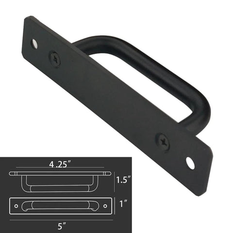 12 Pack Matte Black Aluminum Cabinet Pulls 5 Inch Length With 4 1/4 Inch Hole Center For Cabinets And Drawers with dimensions chart