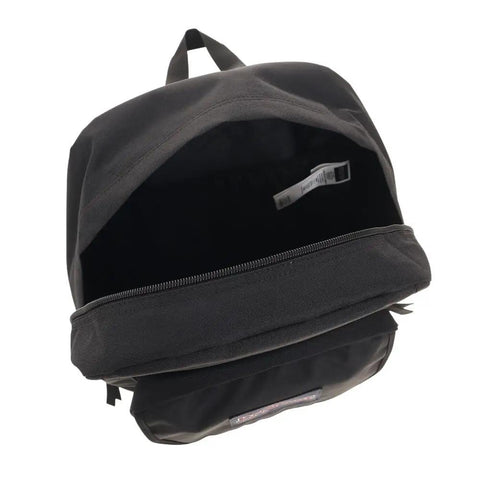 Open view of Union Pack Black Water Resistant Backpack With Laptop Compartment And Dual Water Bottle Pockets, EVA Padded Straps