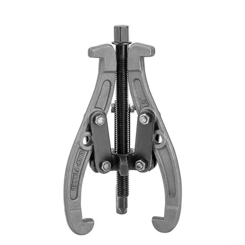 Heavy Duty 28 Ton Bearing Puller Set Professional Chrome Vanadium Steel Gear Separator Tool For Wheel Hub Axle Removal Adjustable 3 To 28 Inch Three Claw Two Jaw Design No Hammer Needed To Pull Stubborn Bearings The Real Deal For Pro Mechanics. Two-jaw steel bearing puller with threaded screw on white background