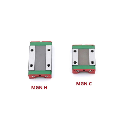 Close-up of MGN H and MGN C bracket, parts of Linear Guide Rail With MGN-C Bracket Kit, 300mm Length For Smooth, Heavy-Duty Motion