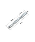 Heavy Duty 12 Piece Double Headed Hanger Bolts Set Self Tapping M6x60 And M6x79mm For Furniture Jointing Deck Railing And Steel Cable Clamps One Piece Solid Metal Body Built To Last And Grip Tight, M6x60 bolt with dimensions