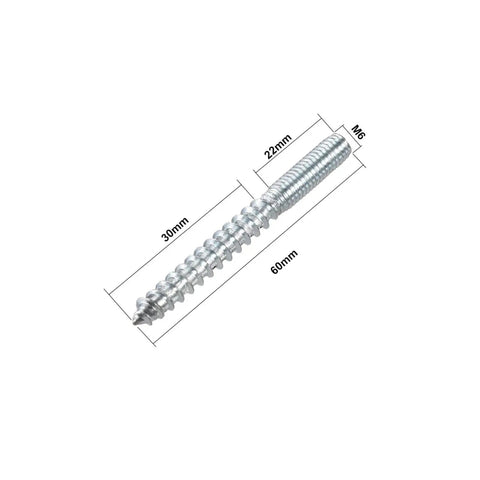 Cable Railing Screws Kit 12 Pcs Hanger Bolts Double Headed Self Tapping M6x60 And M6x79mm for outdoor fixings