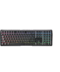 Dope Mechanical Wireless Gaming Keyboard With Fresh MX2A Blue Switches Smooth As Butter Actuation top view with RGB lighting