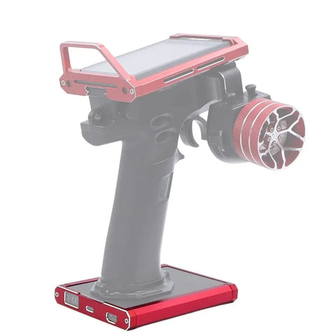 Beefy Aluminum Transmitter Protector Frame And Hand Wheel Base Upgrade Kit For Flysky Noble NB4, on transmitter, style 11