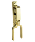 Farm Gate Latch Instant Locking Fence Gate Latch Heavy-Duty one-hand gate lock in brass for wood, metal, and pipe gates.