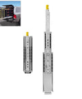 Beefy Heavy Duty Drawer Slides From 10 To 72 Inches With Lock 220kg Load Capacity Full Extension Ball Bearing Side Mount Rails Built Tough For Smooth Safe Drawer Operation, side view and installed on truck bed