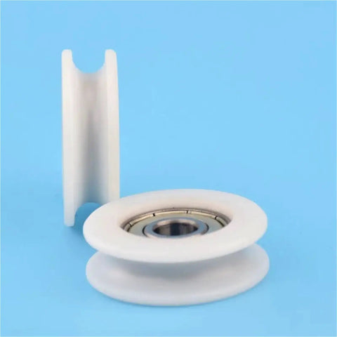 Heavy Duty 20 Pack U Groove Plastic Coated Ball Bearings 608ZZ Pom Roller with .5mm thickness for skateboards and DIY projects.
