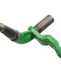 Heavy Duty Left Hand Steering Spindle Replacement Straight Bolt On Suspension Upgrade Built Tough For Any Rig Flat Out Solid Drop In Auto Parts Oem Equivalency, green metal spindle with steel shaft.