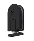 Heavy Duty Glass Door Hinge 360 Degree Pivot Rotation For Smooth As Butter Bathroom And Shower Doors Rock Solid 304 Stainless Steel Hardware Replacement Kit For Tempered Glass Cabinets And Wine Showcase Frames Up To 10mm Thick One Pack, black color view.