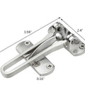 2 Pack Front Door Latch Guard Lock Set For Inward Swing Doors, Childproof Reinforcement Lock Thick Aluminum Alloy Satin Nickel Finish