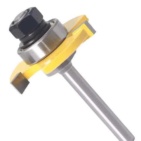 Two Piece Slot Cutter Router Bit Set With Bearings One Quarter Inch Shank Six Cutting Widths For Precise Grooves Adjustable