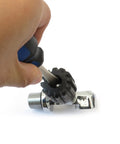 Hand using Portable Scuba Diving Cylinder Valve Wrench Handwheel Nut Driver Tool Double Head Spanner Pro Grade Regulator Accessories