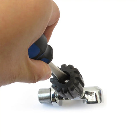 Hand using Portable Scuba Diving Cylinder Valve Wrench Handwheel Nut Driver Tool Double Head Spanner Pro Grade Regulator Accessories
