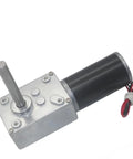 Heavy Duty DC Worm Gear Motor With Kickass 70Kg Cm Torque And Built Tough Metal Gears For Solid 12V Or 24V Power Featuring A Self Locking 51Mm D Shaft visible from a top angle.
